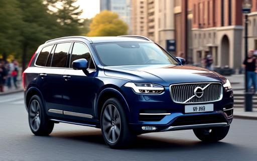 En mørk blå Volvo XC60 SUV.